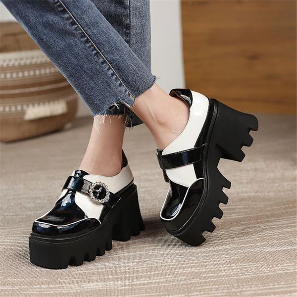 dress shoes doratasia ins women pumps solid buckle platform mary janes genuine leather crystal comfy casual high heel, Black
dress shoes doratasia ins women pumps solid buckle platform mary janes genuine leather crystal comfy casual high heel, Black
