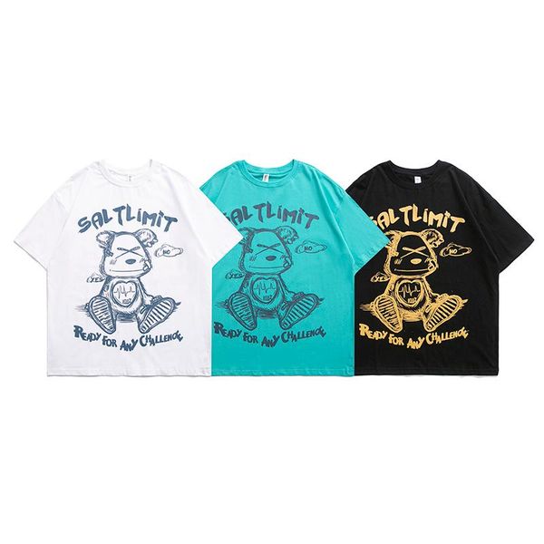 men's t-shirts original summer bear print girl's boyfriend women oversize t-shirt men short sleeve tees varsity streetwear campus, White;black
men's t-shirts original summer bear print girl's boyfriend women oversize t-shirt men short sleeve tees varsity streetwear campus, White;black