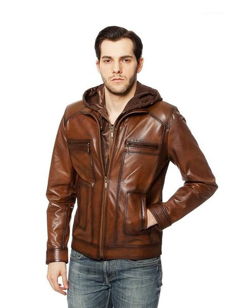 men's leather & faux genuine soft handmade brown man jacket biker style lambskin metal zipper winter gift for valentine's day, Black
men's leather & faux genuine soft handmade brown man jacket biker style lambskin metal zipper winter gift for valentine's day, Black