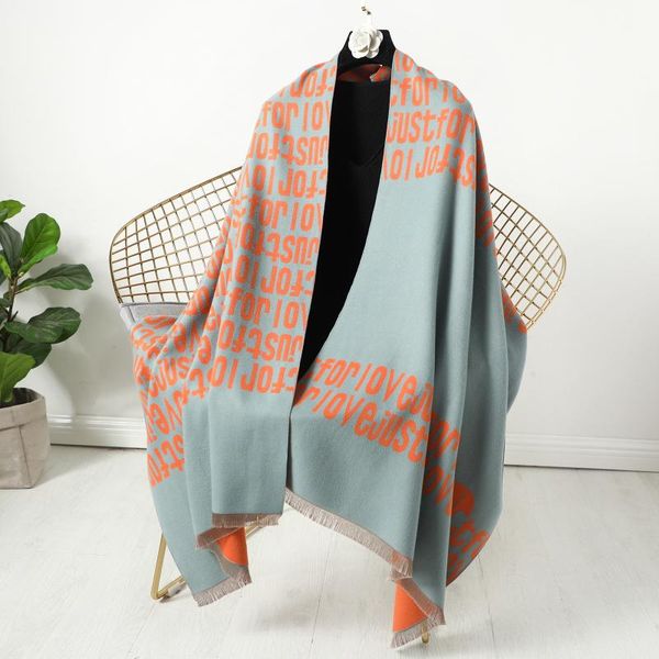 winter 2021 korean extended thickened tassel women's scarf windproof fashion imitation cashmere shawl large letter printed scarves, Blue;gray
winter 2021 korean extended thickened tassel women's scarf windproof fashion imitation cashmere shawl large letter printed scarves, Blue;gray