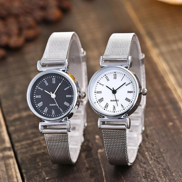 wristwatches fashion round small dial women watch stainless steel mesh brand quartz wristwatch simple ladies watches zegarek damski #w, Slivery;brown
wristwatches fashion round small dial women watch stainless steel mesh brand quartz wristwatch simple ladies watches zegarek damski #w, Slivery;brown
