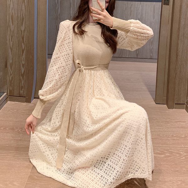 dress elegant patchwork lace women knitted puff sleeve slim long midi party for 2021 year spring kivp, Black;gray
dress elegant patchwork lace women knitted puff sleeve slim long midi party for 2021 year spring kivp, Black;gray