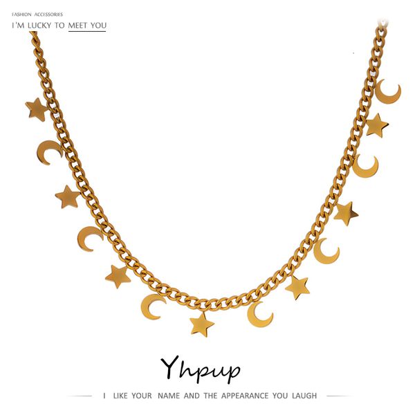 necklaces pendants yhpup trendy star moon chain choker for women stainless steel fashion gold color metal jewelry accessories, Silver
necklaces pendants yhpup trendy star moon chain choker for women stainless steel fashion gold color metal jewelry accessories, Silver