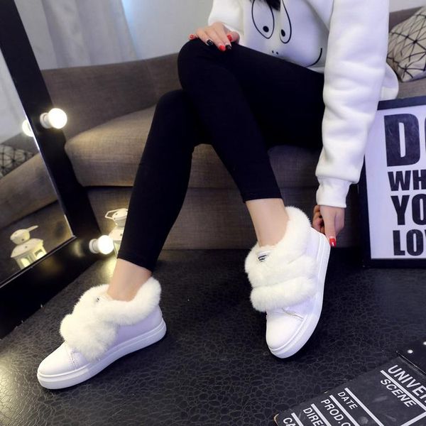 boots shoes women winter fur leather flats vulcanized warm casual snow mujer df, Black
boots shoes women winter fur leather flats vulcanized warm casual snow mujer df, Black