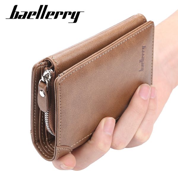 baellerry new men's multi slot three fold card bag short zipper small thin zero wallet, Red;black
baellerry new men's multi slot three fold card bag short zipper small thin zero wallet, Red;black