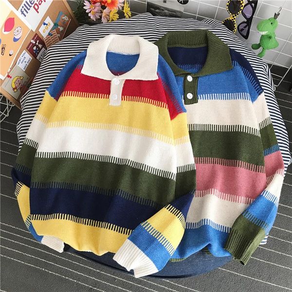 men's sweaters abfer autumn collar knitted sweater korean loose casual oversize pullover youth trend fashion striped men, White;black
men's sweaters abfer autumn collar knitted sweater korean loose casual oversize pullover youth trend fashion striped men, White;black