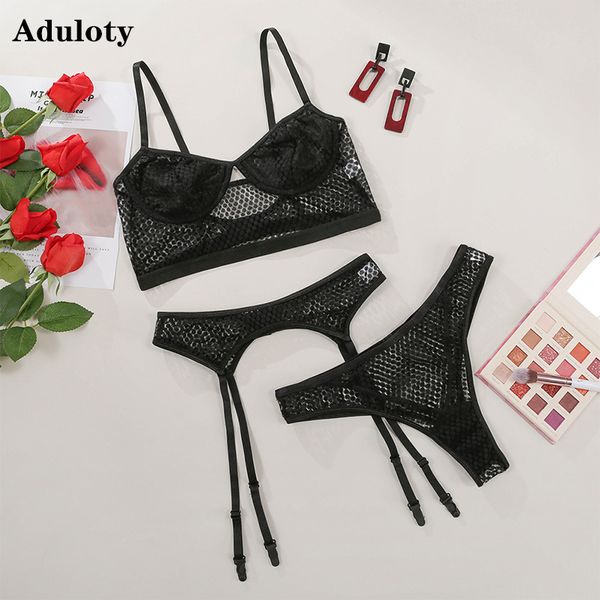 new womens garter belt lace lingerie set thong bra three-piece underwear set underwire gather mesh see-through underwear, Black;white
new womens garter belt lace lingerie set thong bra three-piece underwear set underwire gather mesh see-through underwear, Black;white