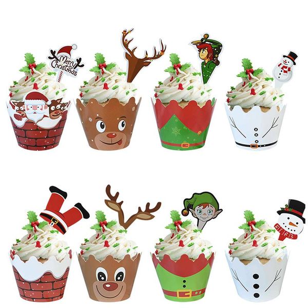 other festive & party supplies 24pcs christmas paper cupcake wrappers elf santa claus elk snowman cake er xmas year birthday decorations
other festive & party supplies 24pcs christmas paper cupcake wrappers elf santa claus elk snowman cake er xmas year birthday decorations