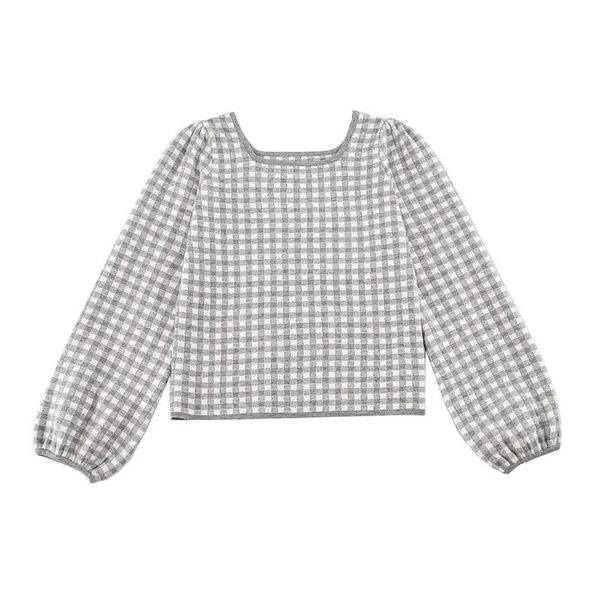 women's sweaters 2021 autumn square collar lantern puff sleeve fashion wild retro plaid pullover knitted sweater, White;black
women's sweaters 2021 autumn square collar lantern puff sleeve fashion wild retro plaid pullover knitted sweater, White;black