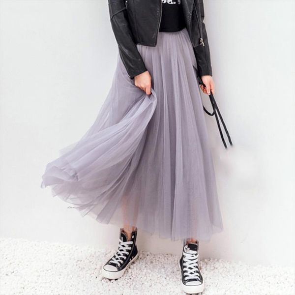 spring summer vintage tulle elastic women skirts high waist mesh female jupe longue long pleated tutu, Black
spring summer vintage tulle elastic women skirts high waist mesh female jupe longue long pleated tutu, Black