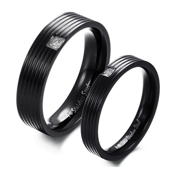 wedding rings vintage cz couple ring for women and men black stainless steel high quality, Slivery;golden
wedding rings vintage cz couple ring for women and men black stainless steel high quality, Slivery;golden