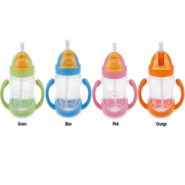water bottles 280ml cute baby bottle kids children learn feeding drinking straw handle mamadeira sippy training
water bottles 280ml cute baby bottle kids children learn feeding drinking straw handle mamadeira sippy training