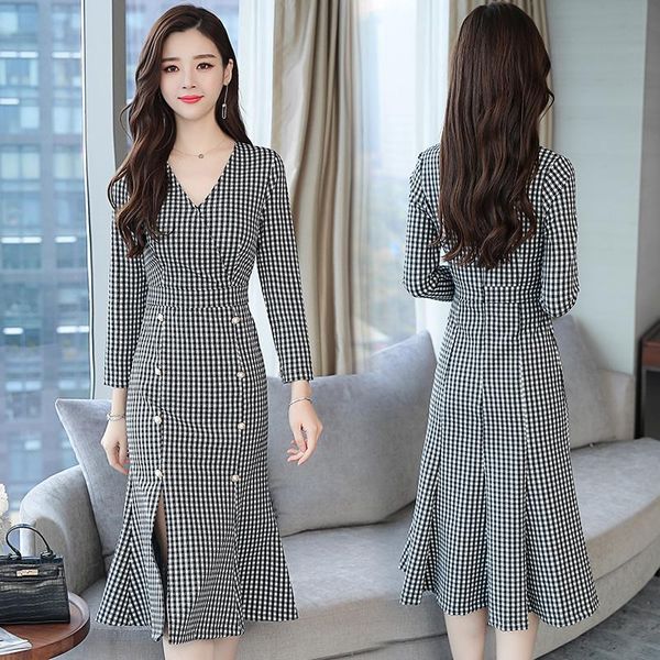 casual dresses 2021 v-neck women's clothing office lady long dress elegant estidos de fiesta celebrity party robe femme, Black;gray
casual dresses 2021 v-neck women's clothing office lady long dress elegant estidos de fiesta celebrity party robe femme, Black;gray