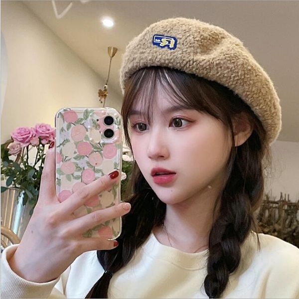 women's all-match literary retro lamb cashmere beret berets haps caps dmlm035 fashion autumn and winter warm tide round face hat, Blue;gray
women's all-match literary retro lamb cashmere beret berets haps caps dmlm035 fashion autumn and winter warm tide round face hat, Blue;gray