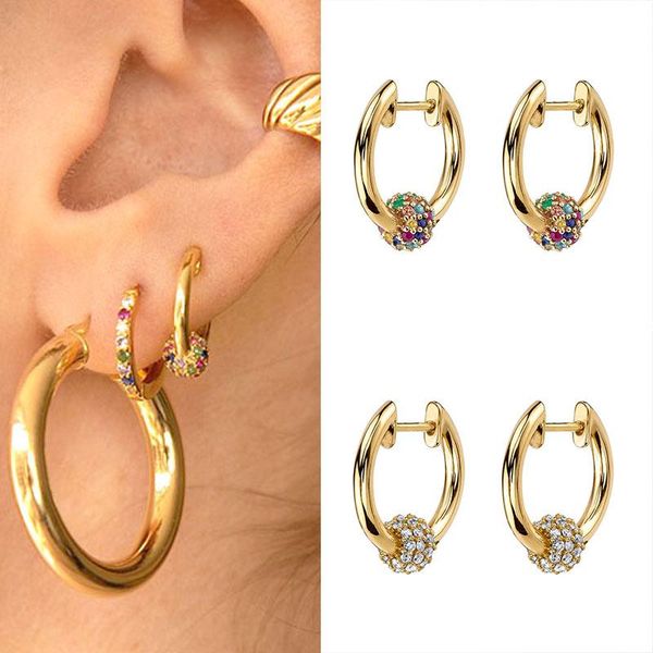 hoop & huggie 925 silver exquisite rainbow crystal earrings luxury cz fashion jewelry for women birthday gifts wedding banquets, Golden;silver
hoop & huggie 925 silver exquisite rainbow crystal earrings luxury cz fashion jewelry for women birthday gifts wedding banquets, Golden;silver