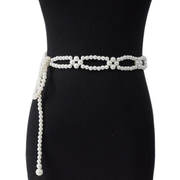 belts women's hand-knitted belt casual decorative waist elastic pearl thin chain with skirt now, Black;brown
belts women's hand-knitted belt casual decorative waist elastic pearl thin chain with skirt now, Black;brown
