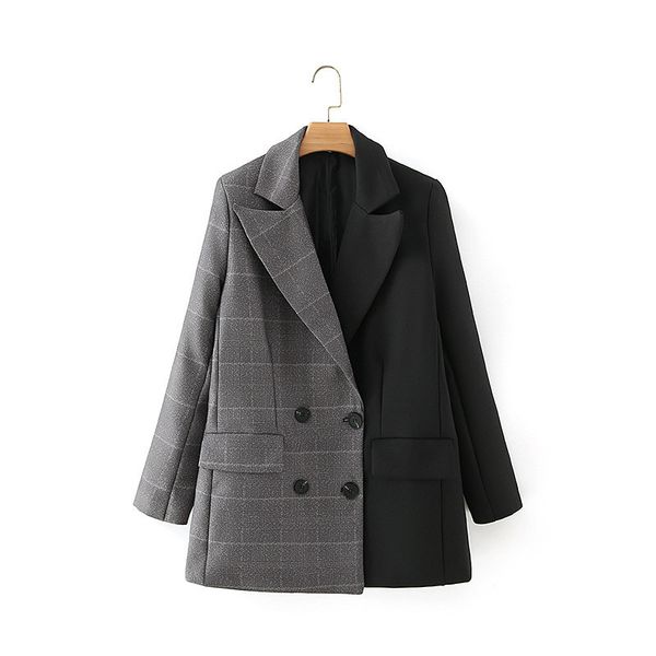 evfer office lady fashion patchwork black gray long streetwear blazers women casual sleeve double breasted blazer chic 210421, White;black
evfer office lady fashion patchwork black gray long streetwear blazers women casual sleeve double breasted blazer chic 210421, White;black