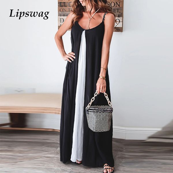backless sling beach summer dresses fashion o neck patchwork black long party dress casual women loose maxi dress vestidoshigh quality, Black;gray
backless sling beach summer dresses fashion o neck patchwork black long party dress casual women loose maxi dress vestidoshigh quality, Black;gray