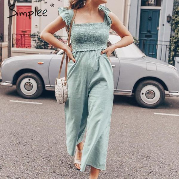 women's jumpsuits & rompers simplee elegant ruffle pleated women jumpsuit casual straps female wide leg romper spring summer ladies ove, Black;white
women's jumpsuits & rompers simplee elegant ruffle pleated women jumpsuit casual straps female wide leg romper spring summer ladies ove, Black;white