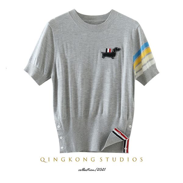 t shirt 21 spring / summer tb contrast stripe age reduction cartoon dog pullover round neck short sleeve casual female, White
t shirt 21 spring / summer tb contrast stripe age reduction cartoon dog pullover round neck short sleeve casual female, White