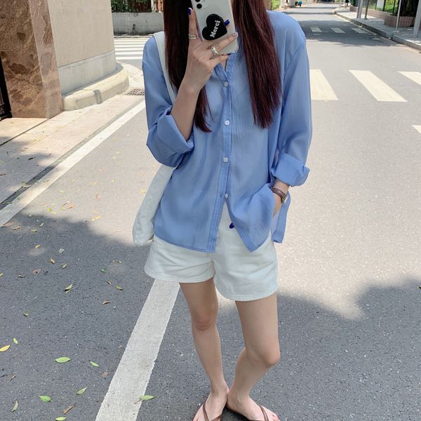 office lady solid sunscreen shirt women causal long sleeve v-neck loose shirts autumn summer blouses blusas 210421, White
office lady solid sunscreen shirt women causal long sleeve v-neck loose shirts autumn summer blouses blusas 210421, White