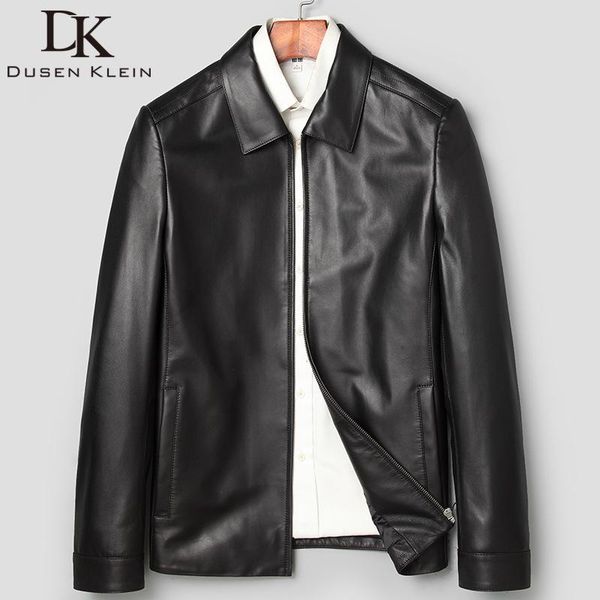 men's leather & faux dk coat lapel jacket haining sheepskin middle aged thin business casual, Black
men's leather & faux dk coat lapel jacket haining sheepskin middle aged thin business casual, Black