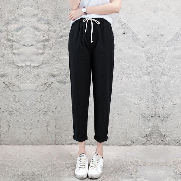women's pants & capris 2021 summer style cotton and linen ninepoint thin straight loose water harem small feet large size, Black;white
women's pants & capris 2021 summer style cotton and linen ninepoint thin straight loose water harem small feet large size, Black;white