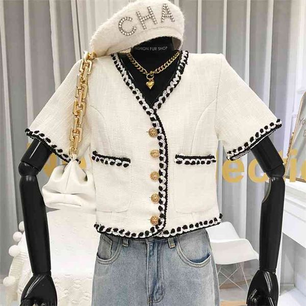 summer woollen coats jackets korean chic elegant tweed women jacket oversize overcoat casual short coat outerwear 210514, Black;brown
summer woollen coats jackets korean chic elegant tweed women jacket oversize overcoat casual short coat outerwear 210514, Black;brown