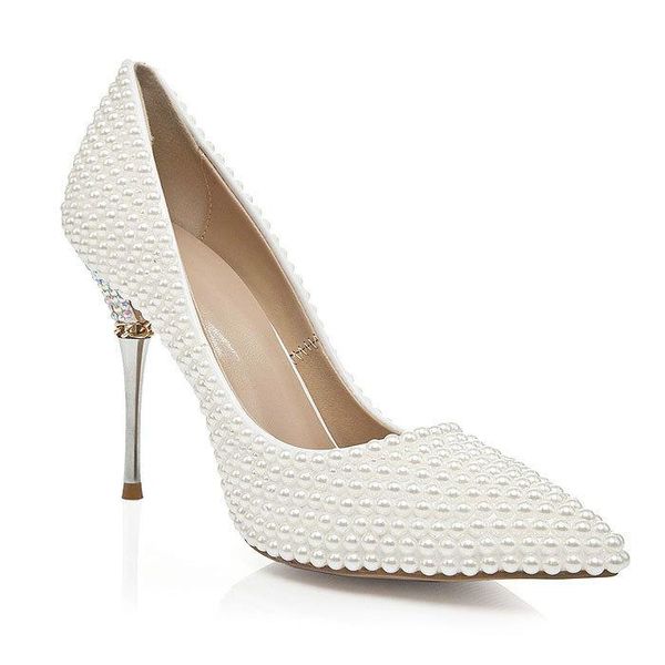 dress shoes women pumps wedding fashion spring rhinestone metal pearl 10cm thin high heels bling party banquet, Black
dress shoes women pumps wedding fashion spring rhinestone metal pearl 10cm thin high heels bling party banquet, Black
