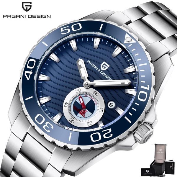 pagani design automatic men's watches mechanical watch men ceramic bezel luminous hands waterproof reloj hombre wristwatches, Slivery;brown
pagani design automatic men's watches mechanical watch men ceramic bezel luminous hands waterproof reloj hombre wristwatches, Slivery;brown