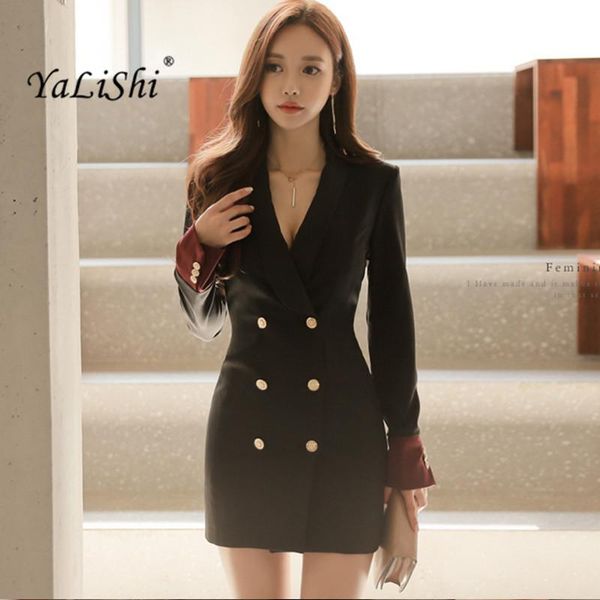 casual dresses autumn dress women vestidos double breasted slim black office notched collar long sleeves bodycon bandage, Black;gray
casual dresses autumn dress women vestidos double breasted slim black office notched collar long sleeves bodycon bandage, Black;gray