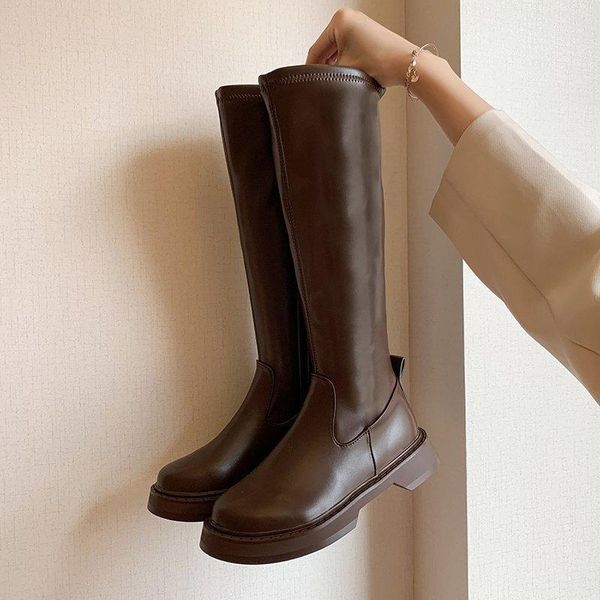 boots knee high platform women shoes flat knight winter plush thigh black brown botas de mujer
boots knee high platform women shoes flat knight winter plush thigh black brown botas de mujer