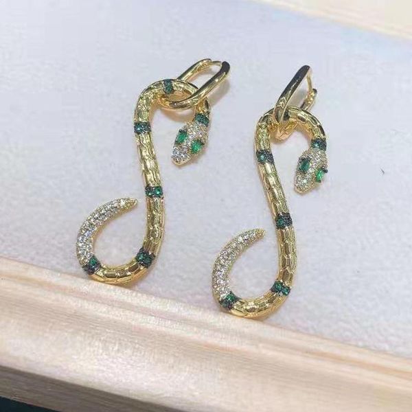 dangle & chandelier 2pairs/lot women's symmetrical snake-shaped earrings, gold inlaid with zircon, Silver
dangle & chandelier 2pairs/lot women's symmetrical snake-shaped earrings, gold inlaid with zircon, Silver