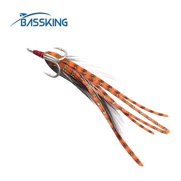 fishing hooks bassking 5pcs high carbon steel hook triple with feather 70mm 0.6g equipment tackle sea bass fish
fishing hooks bassking 5pcs high carbon steel hook triple with feather 70mm 0.6g equipment tackle sea bass fish