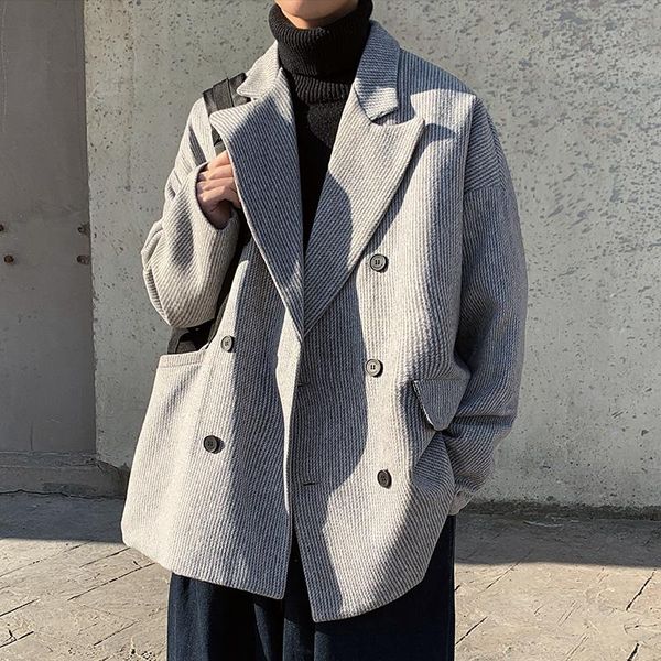 men's suits & blazers business casual korean style striped woolen cloth autumn winter streetwear fashion suit jackets, White;black
men's suits & blazers business casual korean style striped woolen cloth autumn winter streetwear fashion suit jackets, White;black