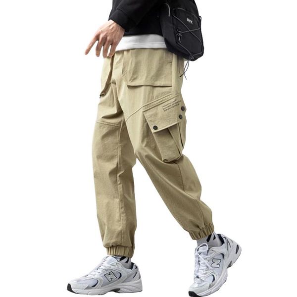 men's pants men cargo side pockets khaki 2021 streetwear casual baggy hip hop trousers, Black
men's pants men cargo side pockets khaki 2021 streetwear casual baggy hip hop trousers, Black