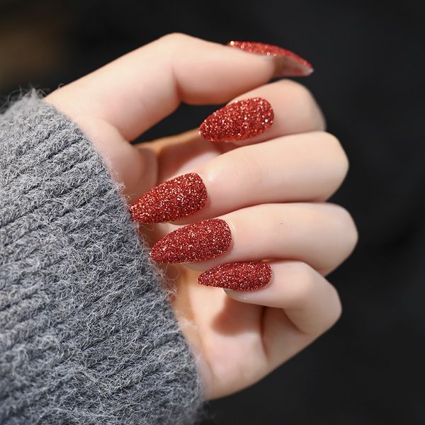 fashion 24 tips false nail set for women girls shining recyclable waterproof fake nails accessories manicure tools, Red;gold
fashion 24 tips false nail set for women girls shining recyclable waterproof fake nails accessories manicure tools, Red;gold