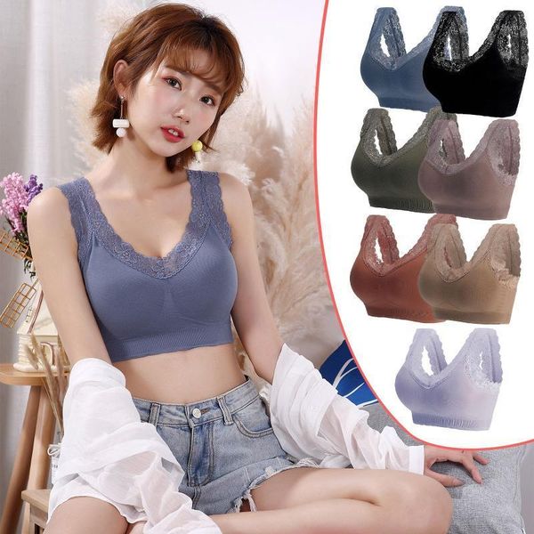 women's bras do not rub the breasts and are wrapped in sports lace underwear pajamas camisoles & tanks, Black;white
women's bras do not rub the breasts and are wrapped in sports lace underwear pajamas camisoles & tanks, Black;white