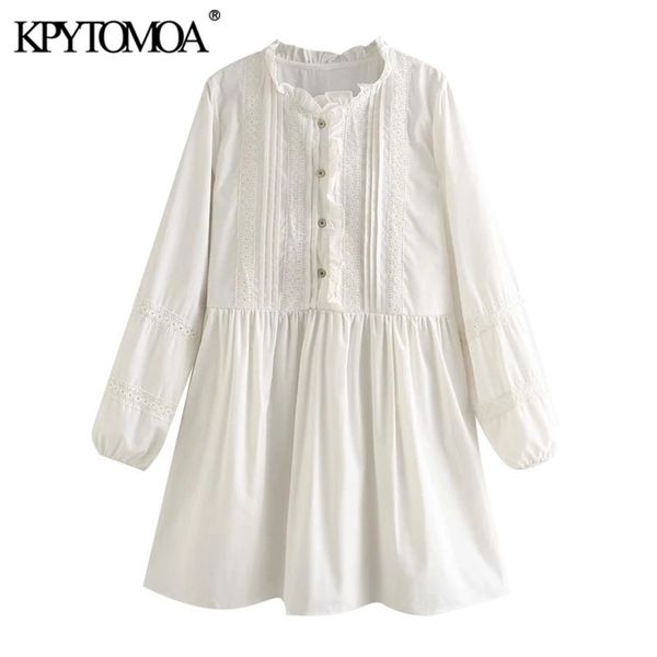 women sweet fashion with lace trim pleated mini dress ruffled collar long sleeve female dresses vestidos 210420, White
women sweet fashion with lace trim pleated mini dress ruffled collar long sleeve female dresses vestidos 210420, White