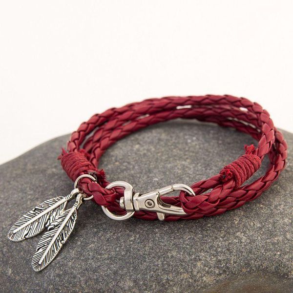 charm bracelets punk hand woven leaves multi layer leather ropes jewelry creative europe and america men fashion bracelet accessories, Golden;silver
charm bracelets punk hand woven leaves multi layer leather ropes jewelry creative europe and america men fashion bracelet accessories, Golden;silver