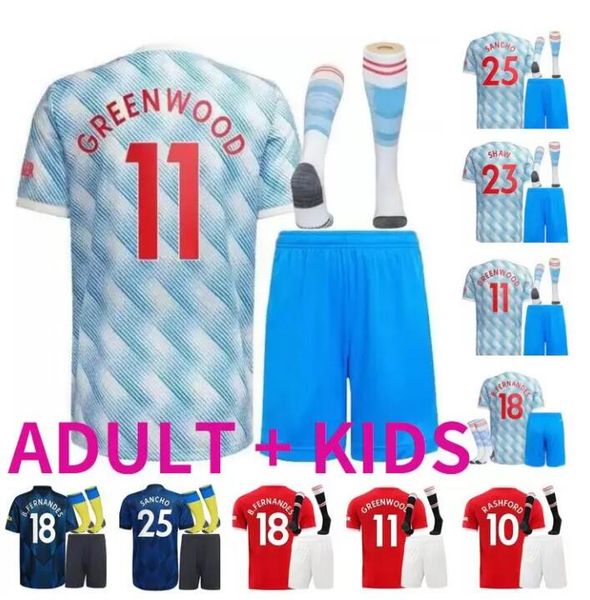 21 22 sancho greenwood shaw r.varane cavani boys sets soccer jerseys + kids kit with socks van de beek b. fernandes 2021 2022 rashford linga, Black;yellow
21 22 sancho greenwood shaw r.varane cavani boys sets soccer jerseys + kids kit with socks van de beek b. fernandes 2021 2022 rashford linga, Black;yellow