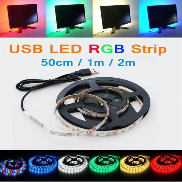 0.5/1/2m waterproof usb cable led strip light 3528 smd dc 5v rgb tape string ip65 car tv background lighting warm white strips 
0.5/1/2m waterproof usb cable led strip light 3528 smd dc 5v rgb tape string ip65 car tv background lighting warm white strips