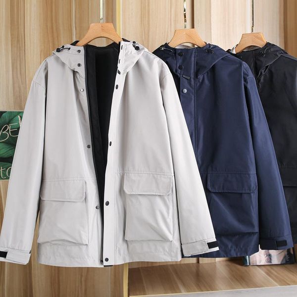 men's jackets 2021 high end series waterproof rubber pressing technology tooling hooded jacket solid color outer, Black;brown
men's jackets 2021 high end series waterproof rubber pressing technology tooling hooded jacket solid color outer, Black;brown