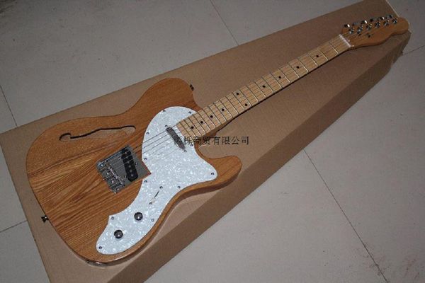 new semi-hollow electric guitar models telecaster single f-hole wood color guitar @30
new semi-hollow electric guitar models telecaster single f-hole wood color guitar @30