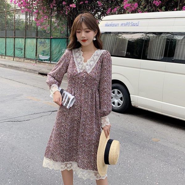 casual dresses women chiffon dress 2021 spring summer fashion female long sleeve printed lace elegant a-line vestidos, Black;gray
casual dresses women chiffon dress 2021 spring summer fashion female long sleeve printed lace elegant a-line vestidos, Black;gray