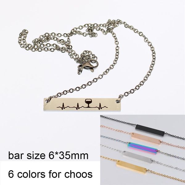 chains heartbeat bar stainless steel necklace wine pendant mom life gilfts heart beat jewelry, Silver
chains heartbeat bar stainless steel necklace wine pendant mom life gilfts heart beat jewelry, Silver