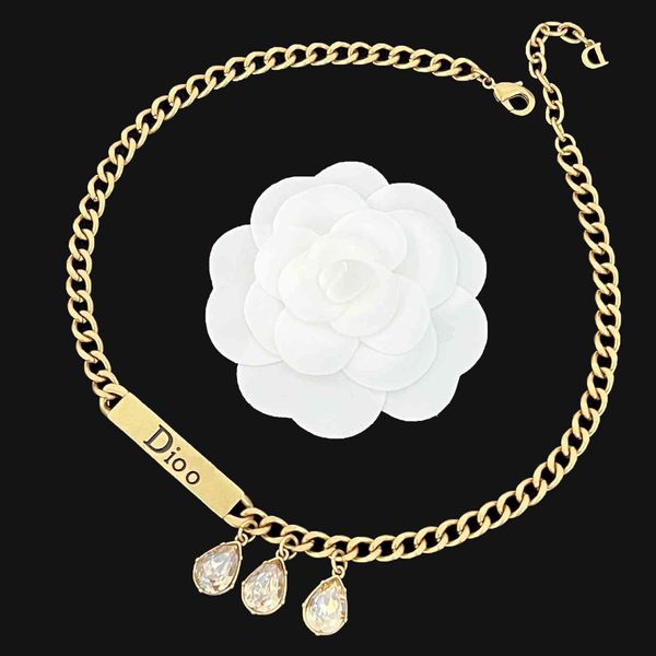 d family / di tassel dripping stone strength chain necklace feminine temperament female brass material old letter fashion, Silver
d family / di tassel dripping stone strength chain necklace feminine temperament female brass material old letter fashion, Silver