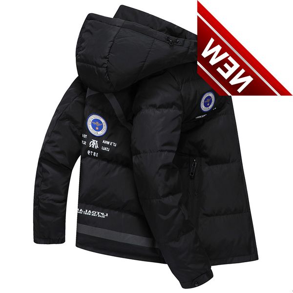 winter fashion waterproof brand men's short style down jacket 90% white duck hooded thick coat male warm outwear, Black
winter fashion waterproof brand men's short style down jacket 90% white duck hooded thick coat male warm outwear, Black