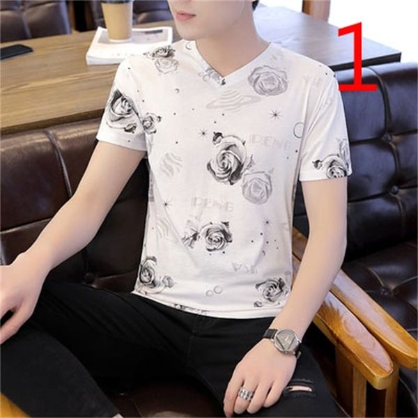 men's t-shirts short-sleeved t-shirt brand personality fashion summer korean version of the self-cultivation tide v5rb, White;black
men's t-shirts short-sleeved t-shirt brand personality fashion summer korean version of the self-cultivation tide v5rb, White;black