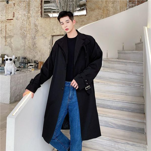 men's trench coats wear 2021 autumn fashion double breasted clothes male long coat loose overcoat trend handsome casual windbreak, Tan;black
men's trench coats wear 2021 autumn fashion double breasted clothes male long coat loose overcoat trend handsome casual windbreak, Tan;black